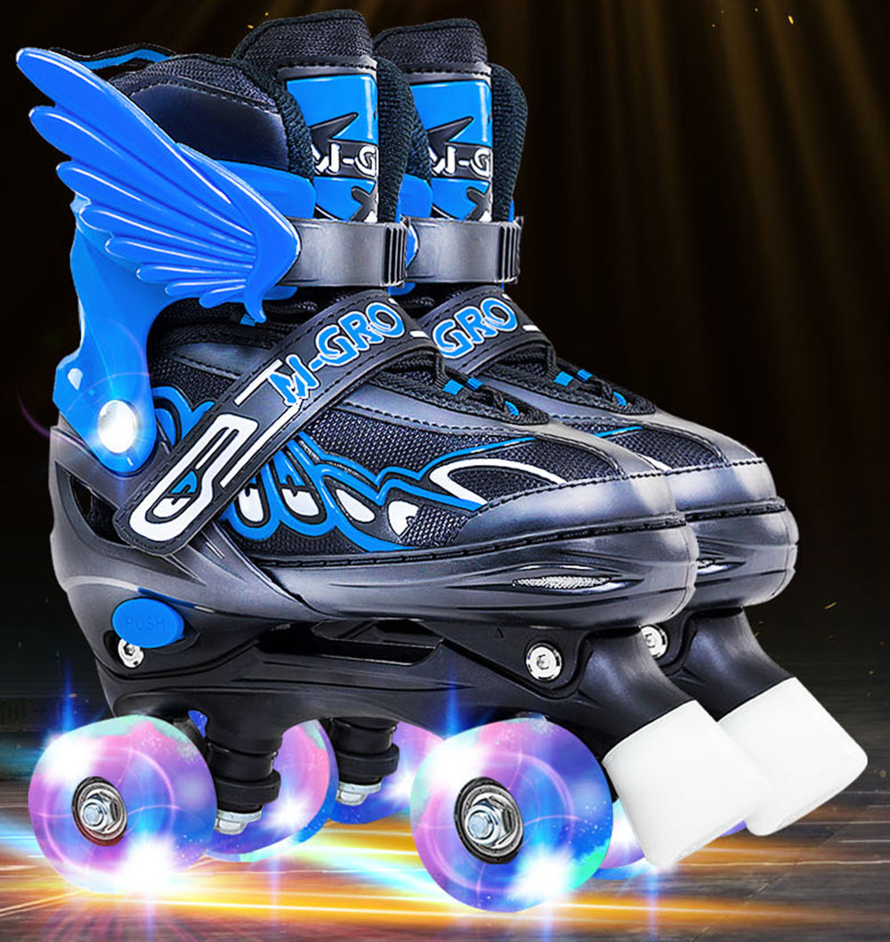 Patins à roulettes ajustables pour enfants, garçons et filles, à 4 roues, pour sports de plein air