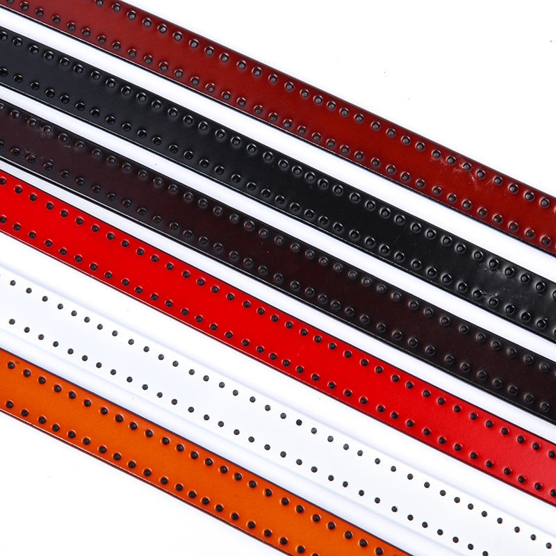 Hollow leather belt