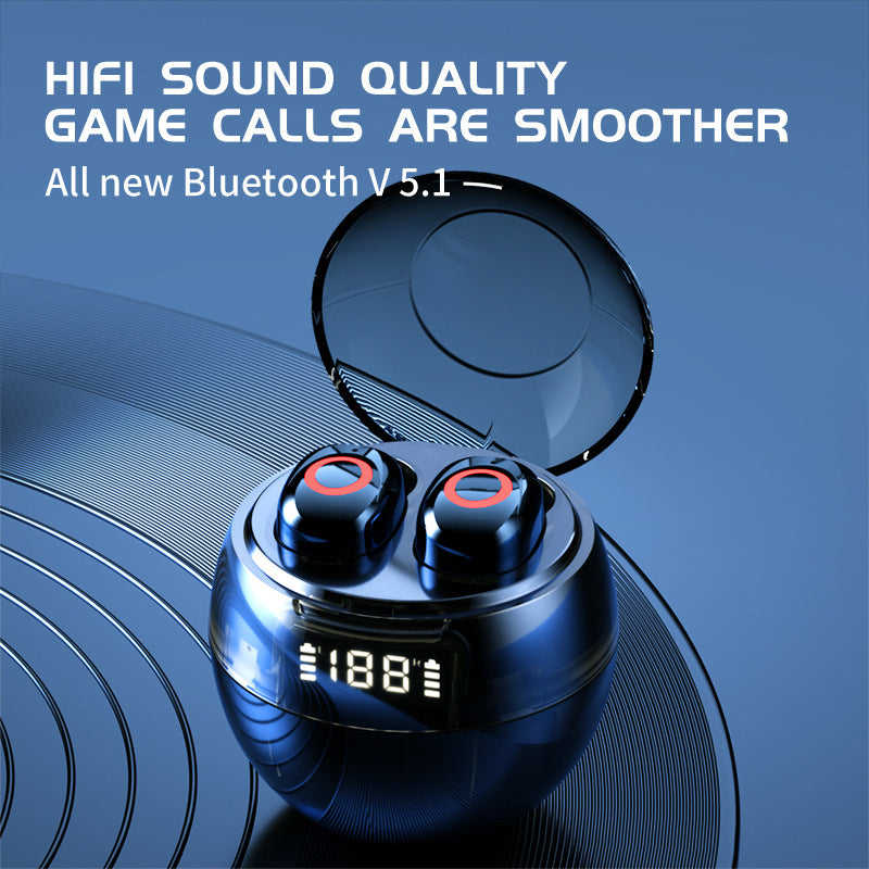 J12 Real Wireless TWS Bluetooth Headset Three Real Power Display Cute Ball Shape