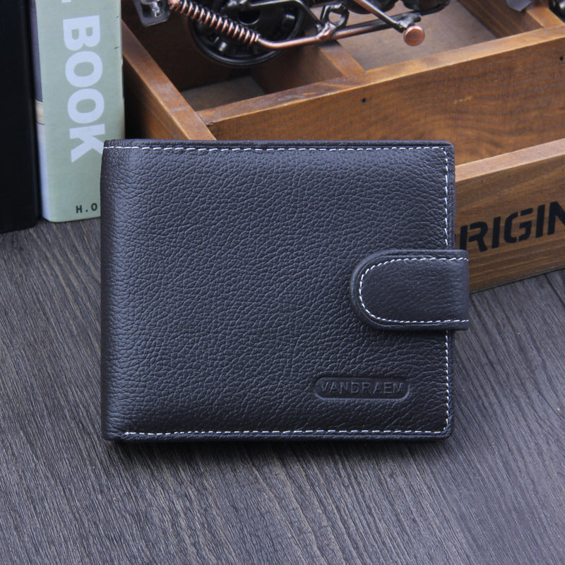 Foreign trade for men's wallet, real skin, short money, back to ancient times, buckle US dollar buckles to sell Wallet