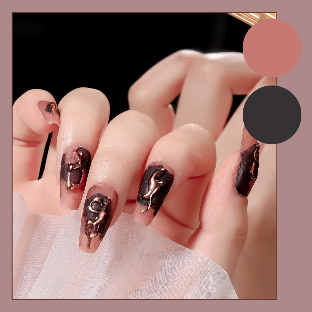 Faux Ongles Adhésifs Décoratifs pour les Mains