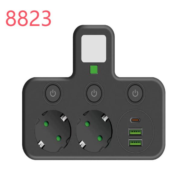 A Power Strip Extension Cord That Meets German Standards Is EU-certified And Features USB Fast Charging And A Built-in Switch