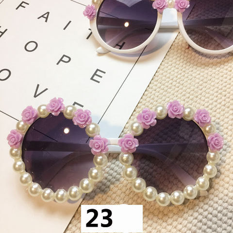 Handmade flower diamond sunglasses