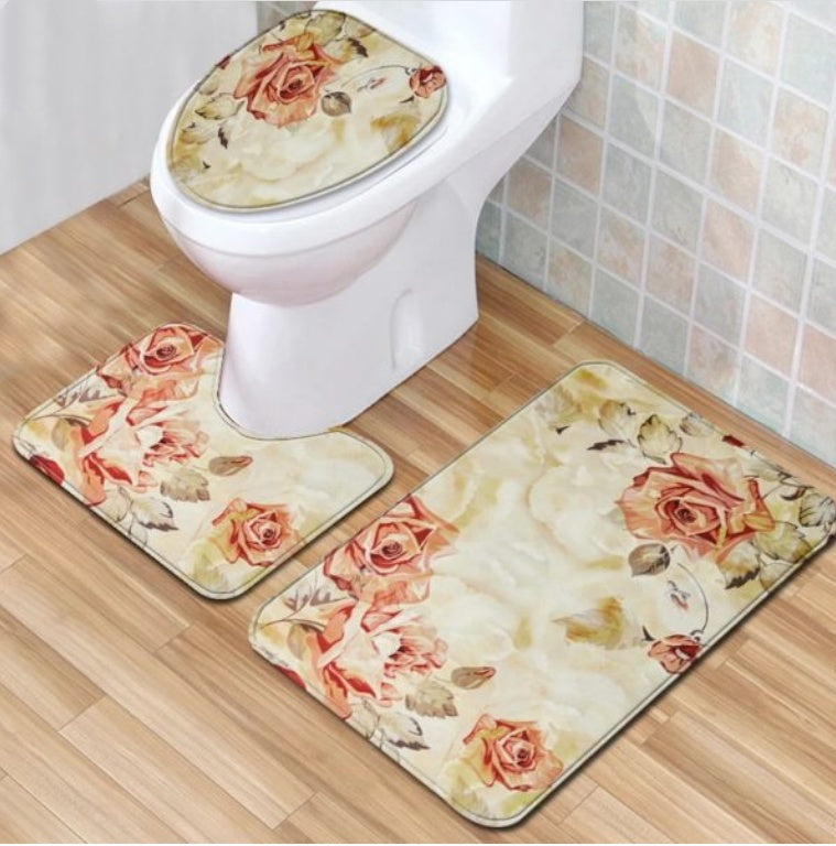 Polyester Digital Printing Shower Curtain Floor Mat