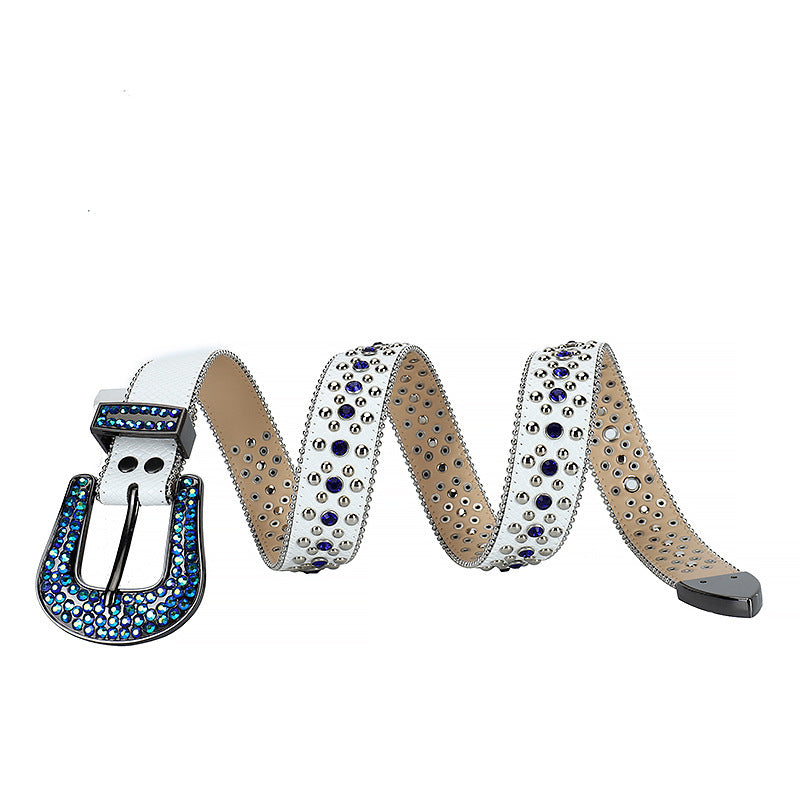 Ceinture diamantée tendance pour hommes et femmes
