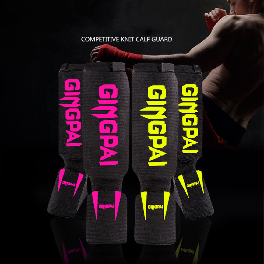 Knitted Leggings Boxing Sanda Fight Leg Warmer Protective Gear