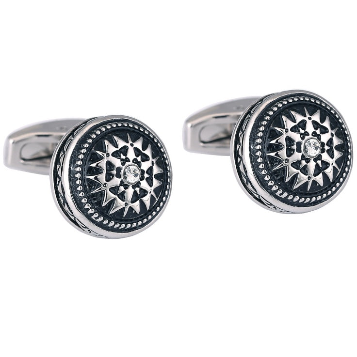 Boutons de manchette d'affaires Boutons de manchette diamant français