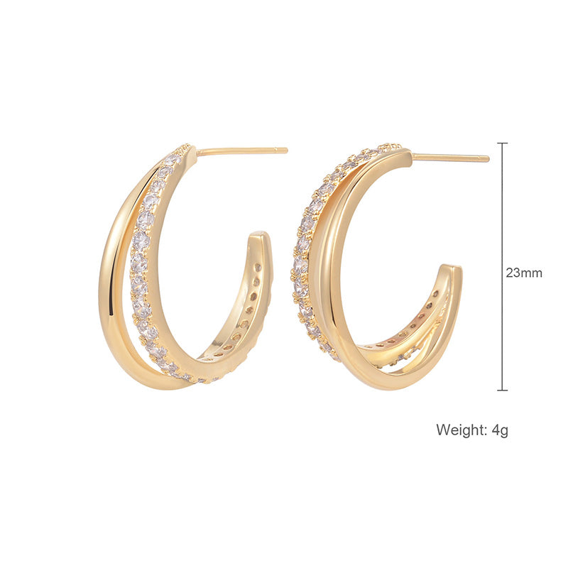 Fashion Metal Irregular Pop Earrings