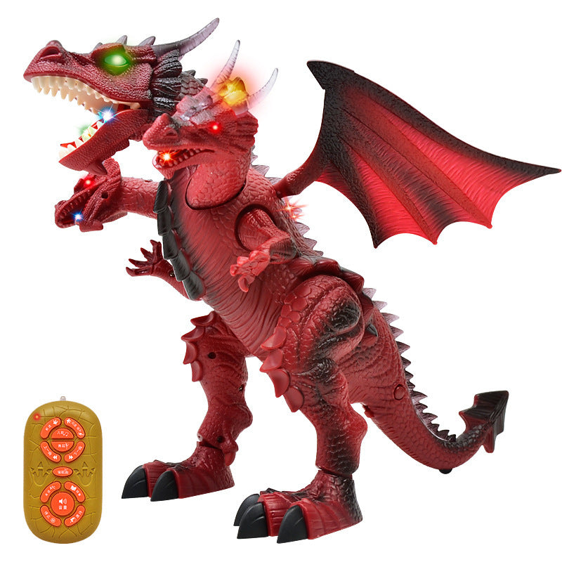 Remote control electric dinosaur toy model will walk and vocal early education puzzle intelligent three-headed dragon children's toys