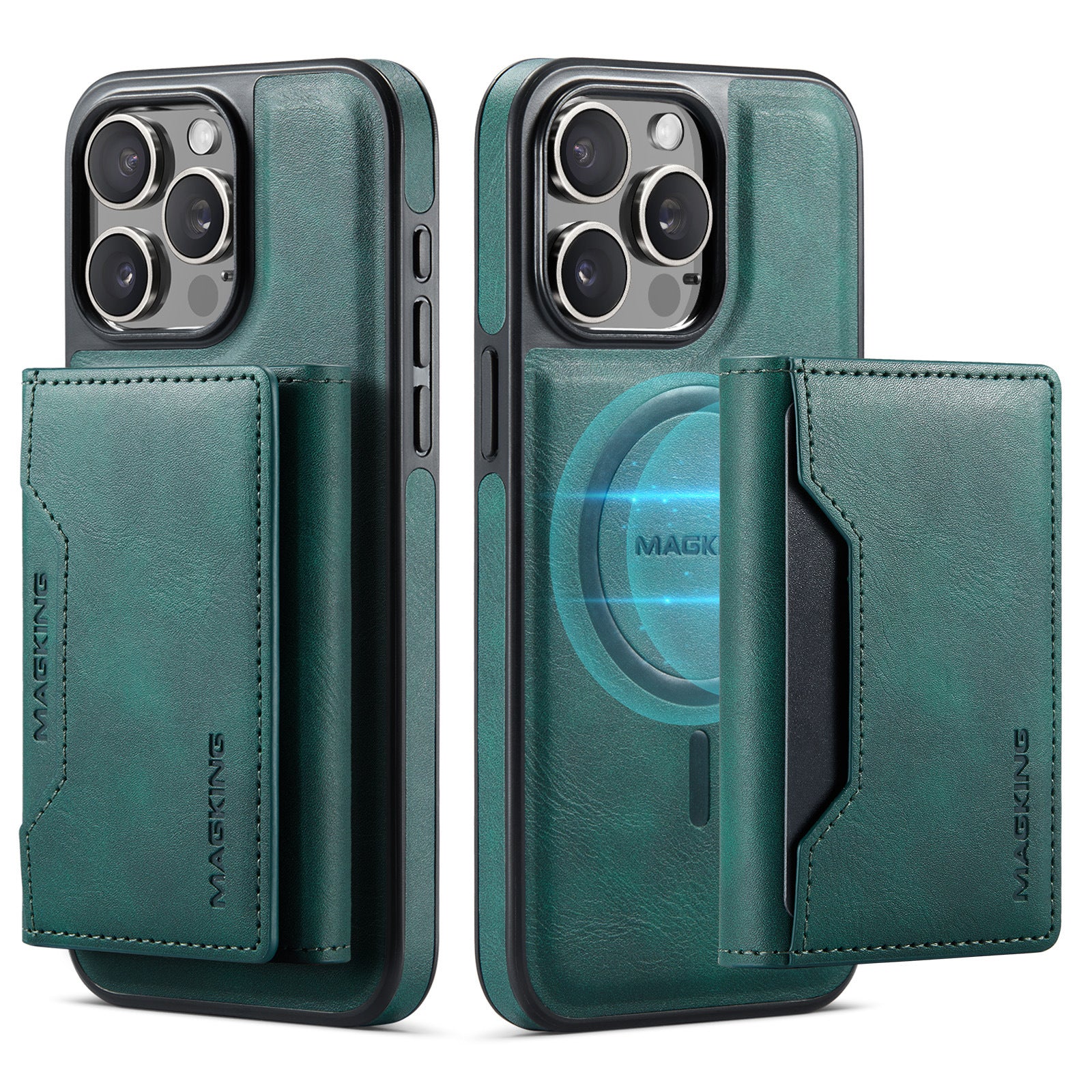 Card-inserting Wireless Leather-filled Mobile Phone Protective Cover
