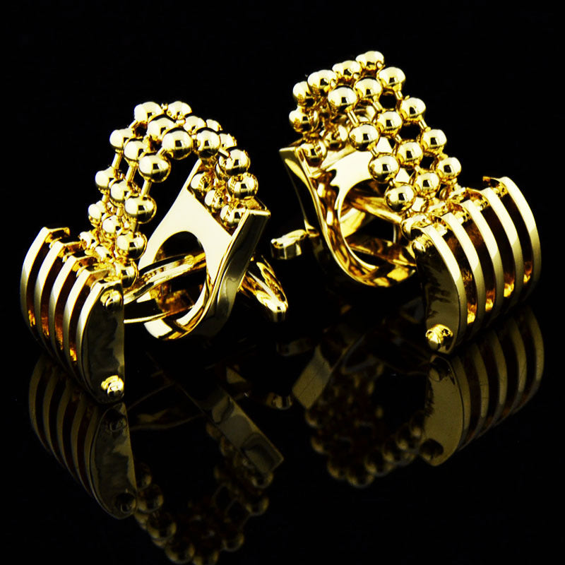 Gold Paw Chain Cufflinks Cufflink Men's French Button