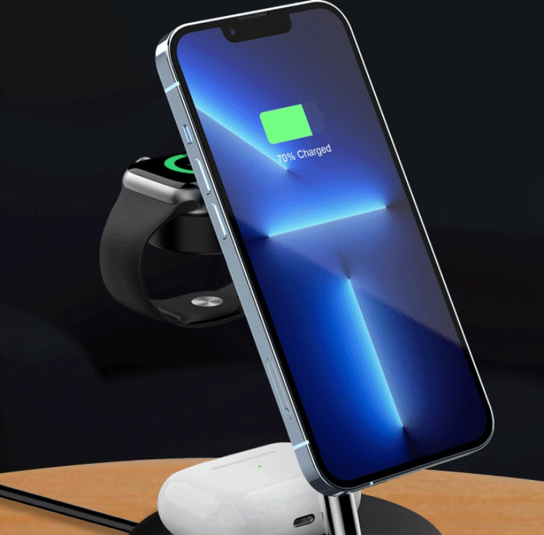 New Three-in-one Magnetic Wireless Charger For Mobile Phone Charging