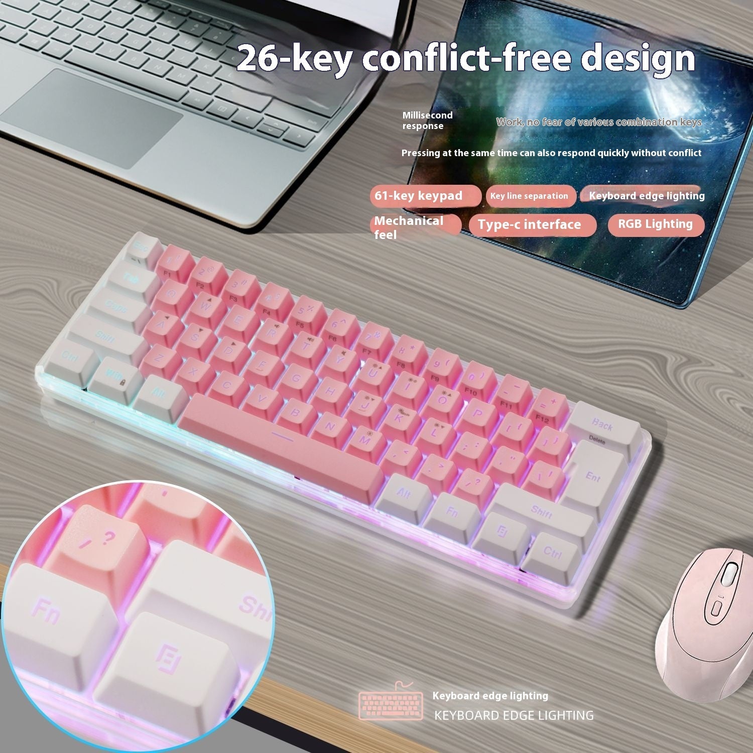 Simple Home Small RGB Illuminant Keyboard