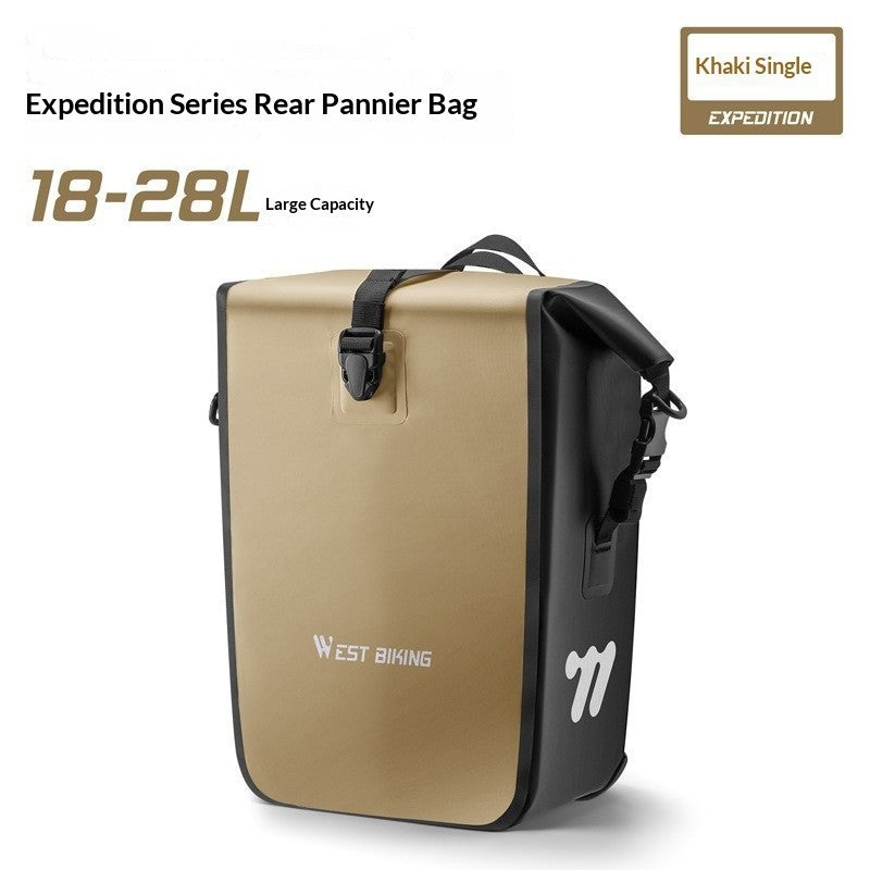 Western Rider Bicycle Rack Pannier, Waterproof Rear Seat Bag With Quick-release Buckles, Rack Pannier For Sichuan-Tibet Cycling Gear