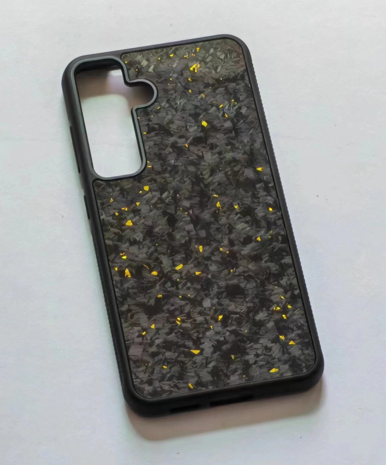 Carbon Fiber Silicone Patch Phone Case