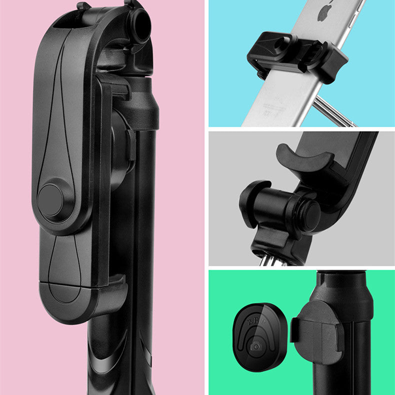 Compatible with Apple, Bluetooth Tripod Selfie Stick Mobile Phone Live Broadcast Without Disassembly