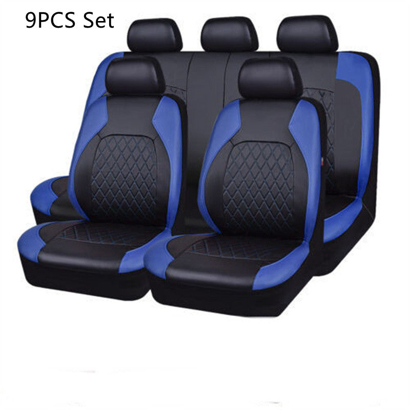 Artificial Leather Car Seat Cover Single Line Diamond Grid
