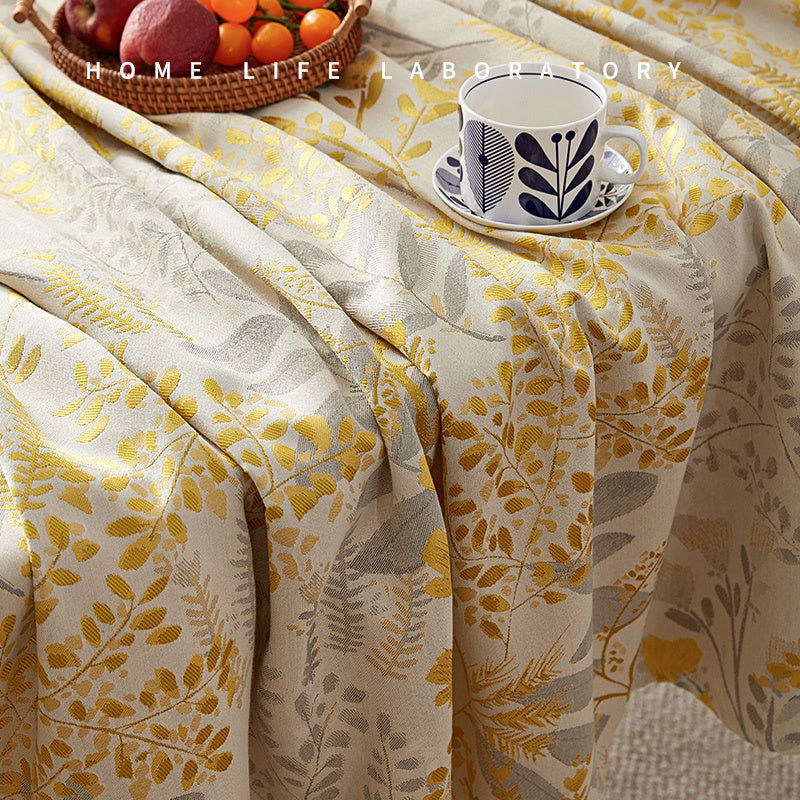 Nappe en coton et lin de style pastoral américain, nappe de luxe léger de haute qualité.