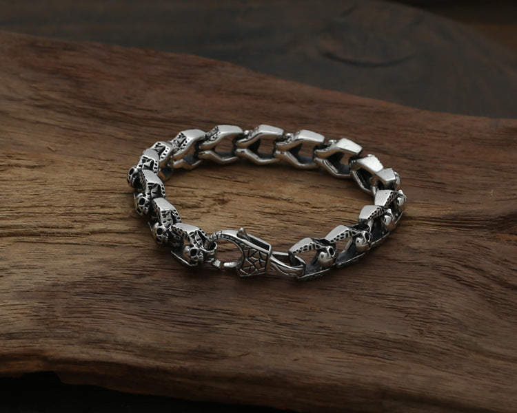 Men's Thai Silver Skull Bracelet