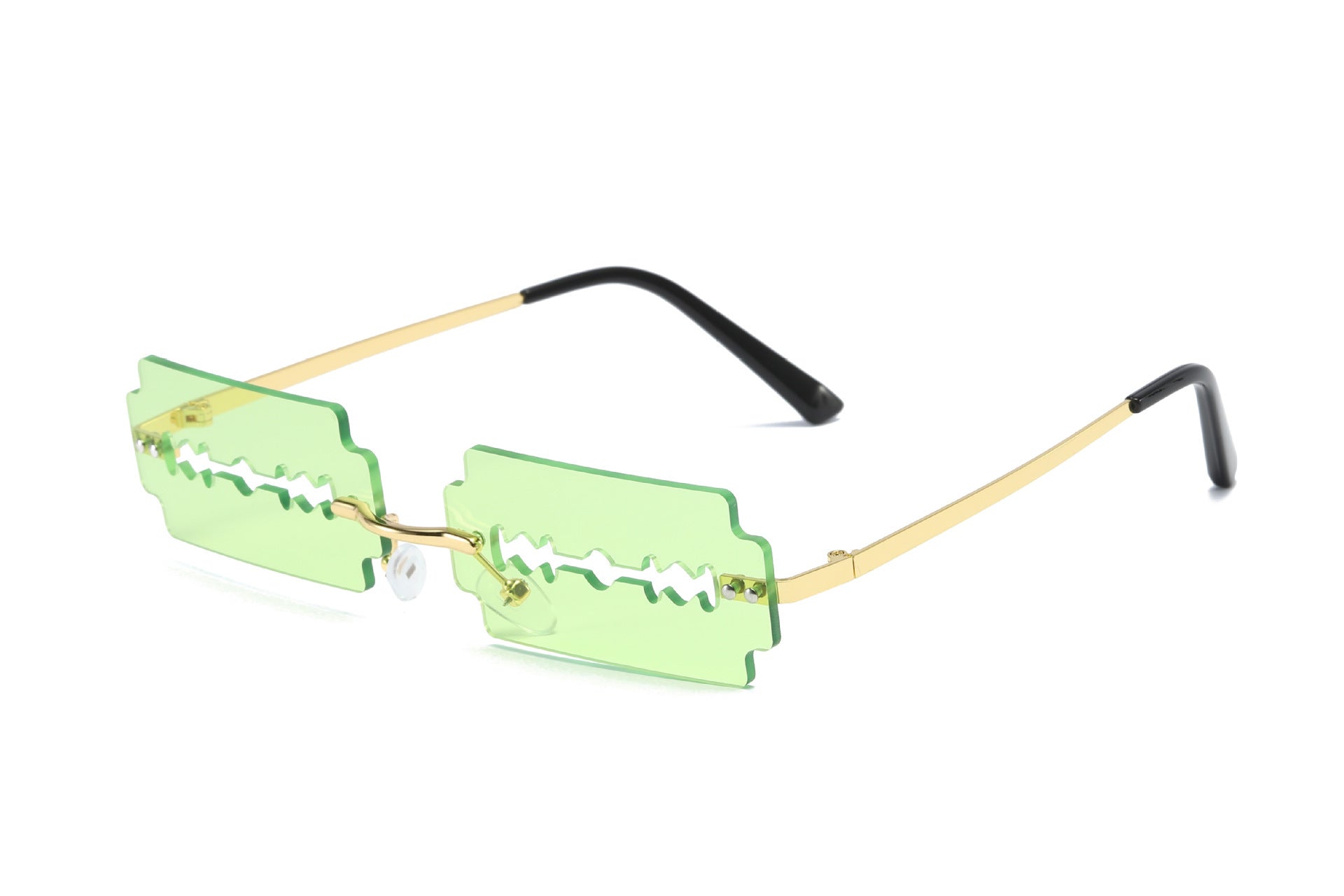 Lunettes de soleil pour femmes sans monture en métal - Découpe