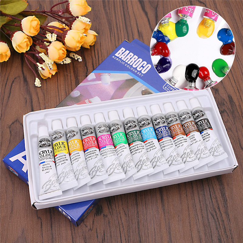 12 colors 6ml children's drawing watercolor paint set