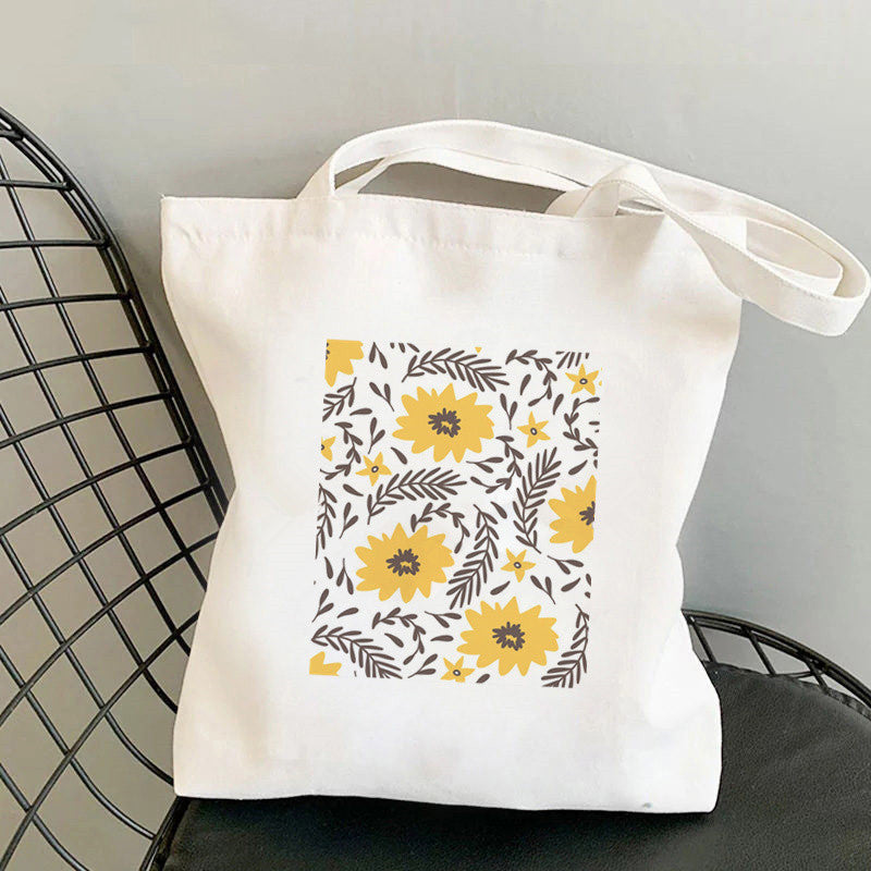 Women's Fashion Canvas One Shoulder Tote Shopping Bag