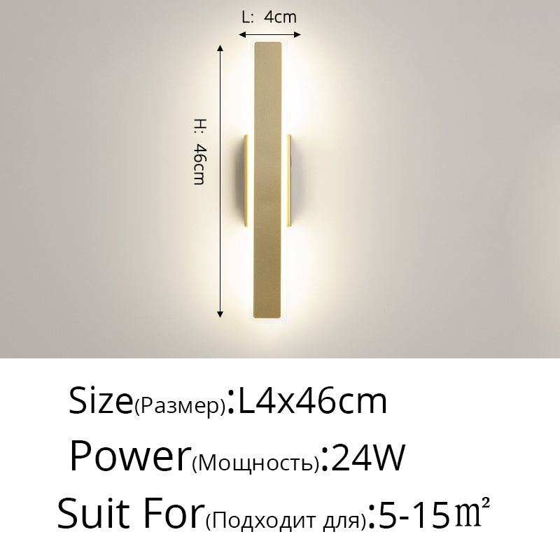 Modern Minimalist Bedroom Double Head Wall Lamp