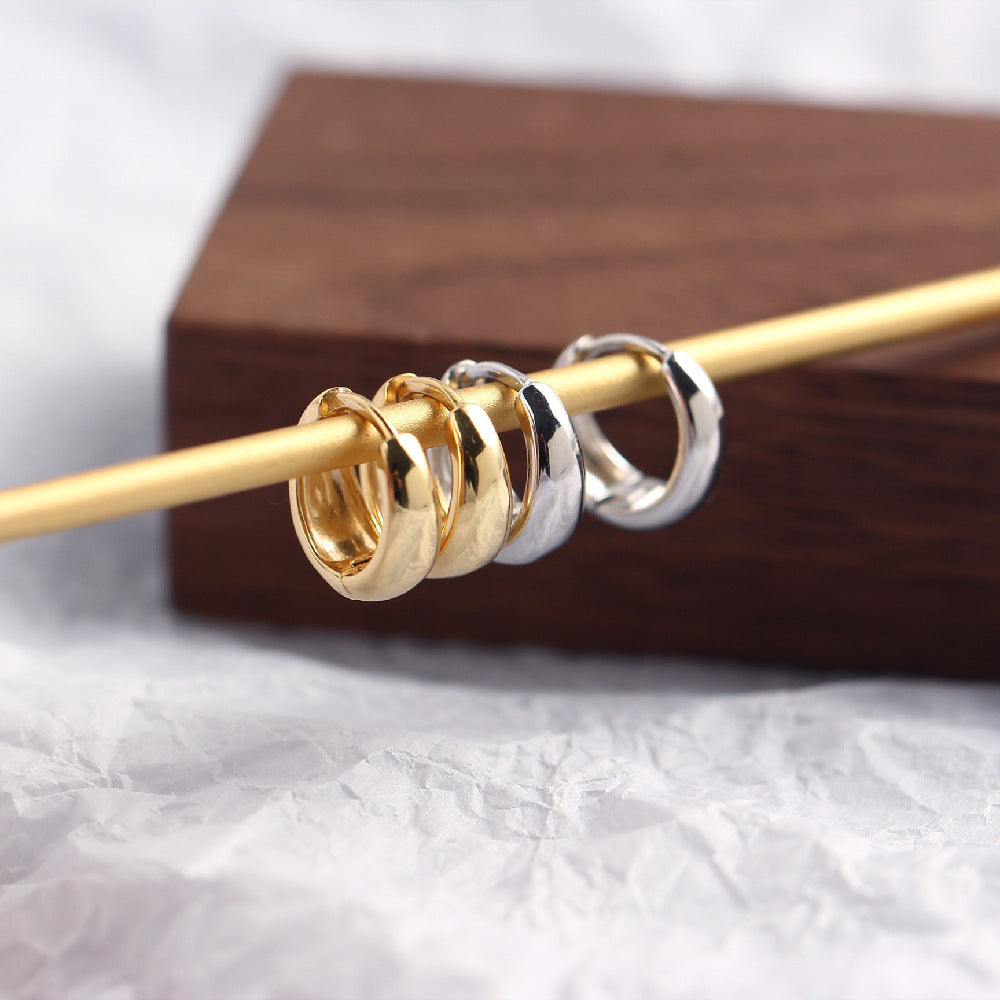 Simple Metal Wide-faced Personalized Earrings