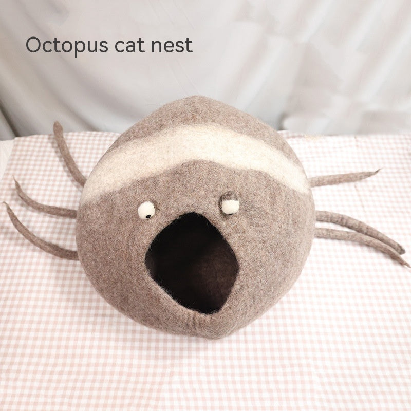 Felt Cat House Cat New Pet Wool Felt Pet Toy