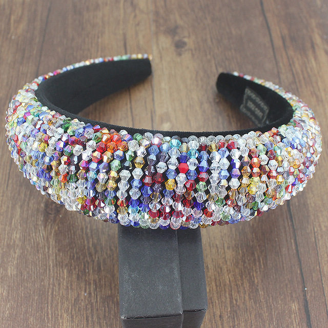 Baroque Rhinestone Cushion Ladies Headband Shiny