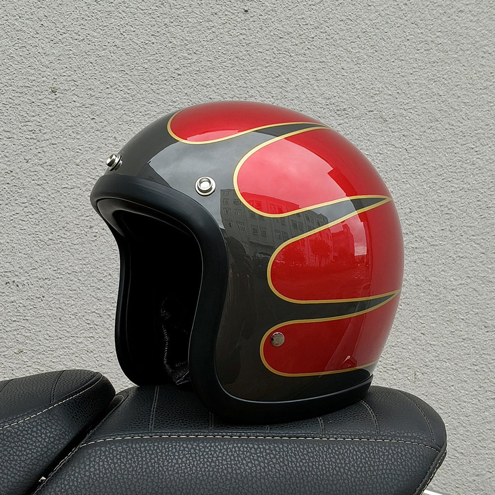 Helmet Men's And Women's Retro FRP Motorcycle