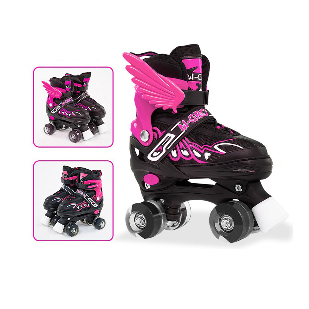 Patins à roulettes ajustables pour enfants, garçons et filles, à 4 roues, pour sports de plein air