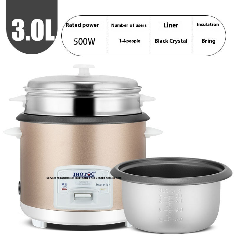 Old-fashioned Small Electric Rice Cooker 3L Large Capacity Household Rice Cooker