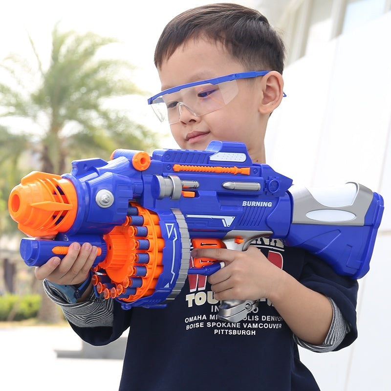 Pistolet jouet électrique à tir continu pour enfants avec balles souples