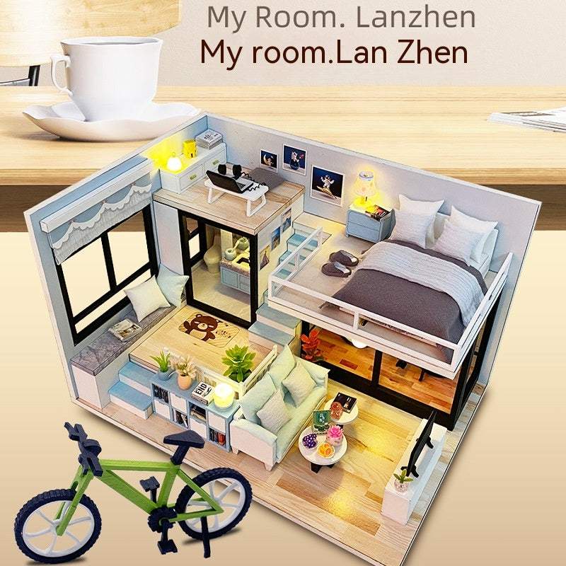 Diy Cottage My Room Hand-assembled Attic Building Toys