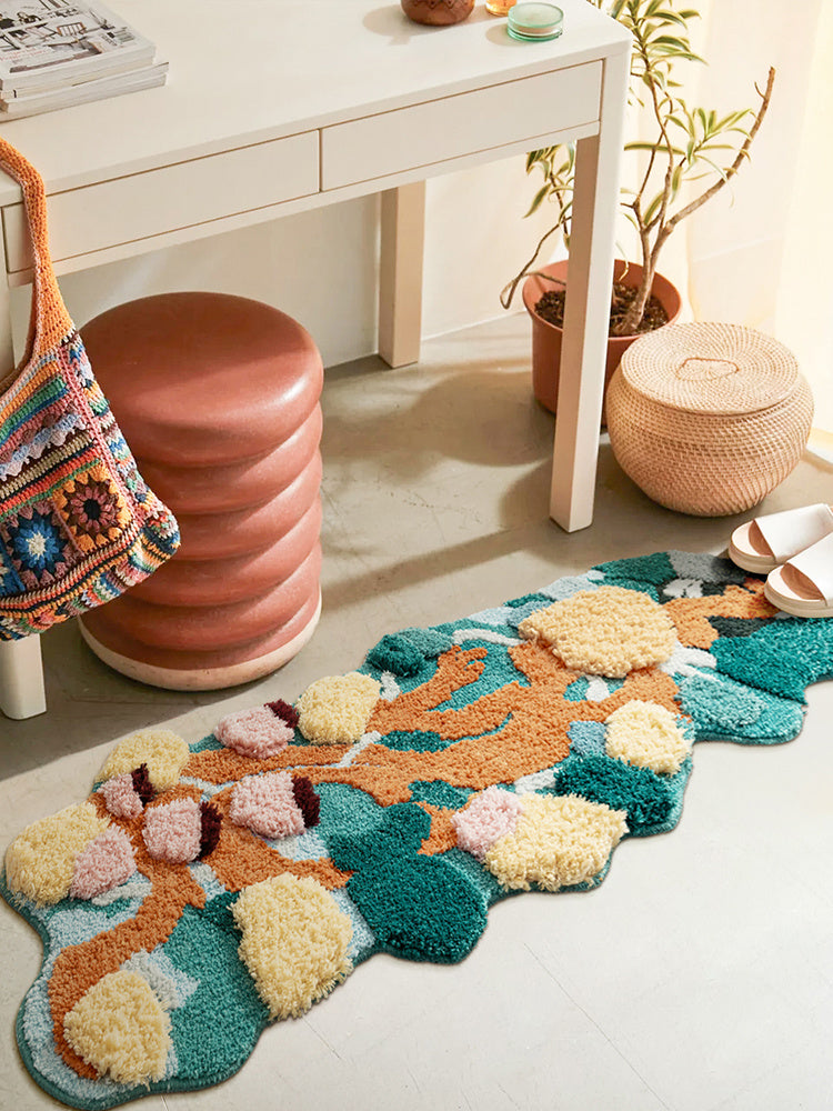 Special-shaped Carpet Bedroom Bedside Creative Moss Floor Mat