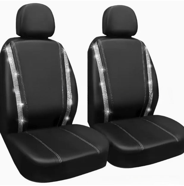 Car Diamond Stereo Rhinestone Non-slip Universal PVC Waterproof Seat Cover
