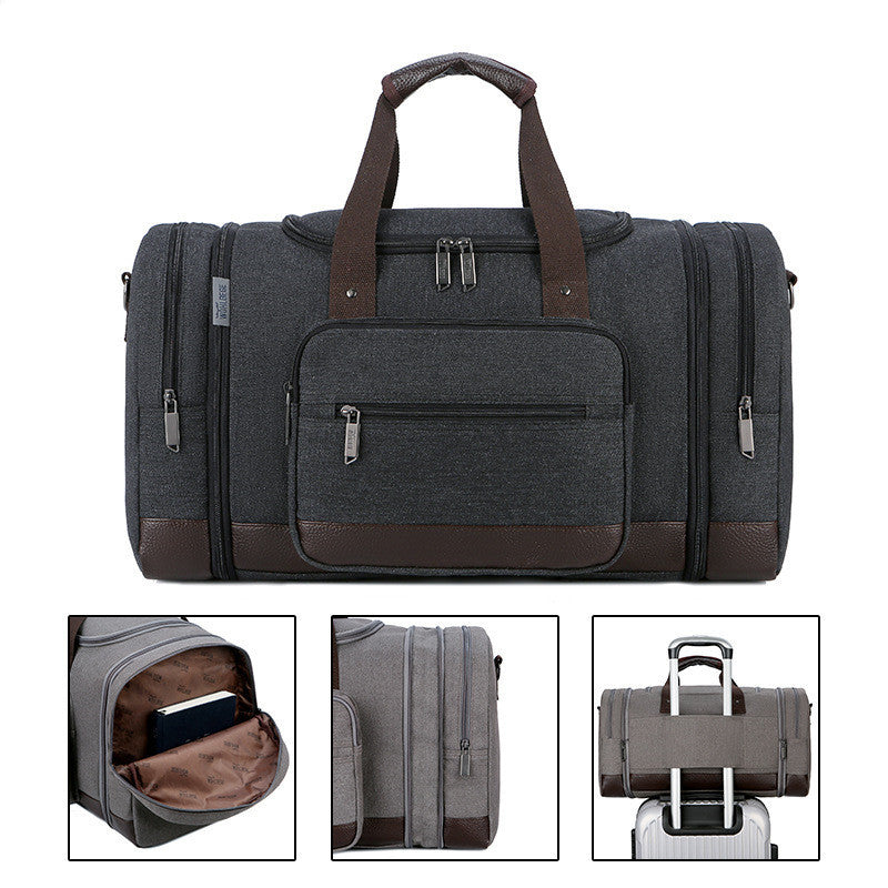 Sac de voyage grande capacité en toile Sac de cabine pour hommes Sac de sport coréen Sac de gym
