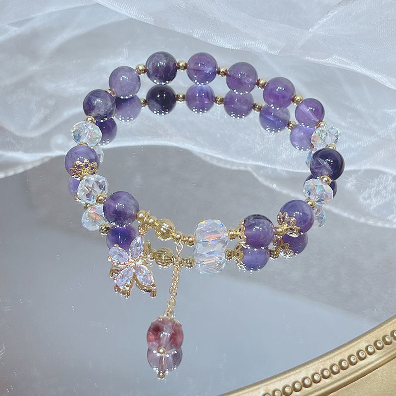 Fashion Spring New Amethyst Bracelet Girl