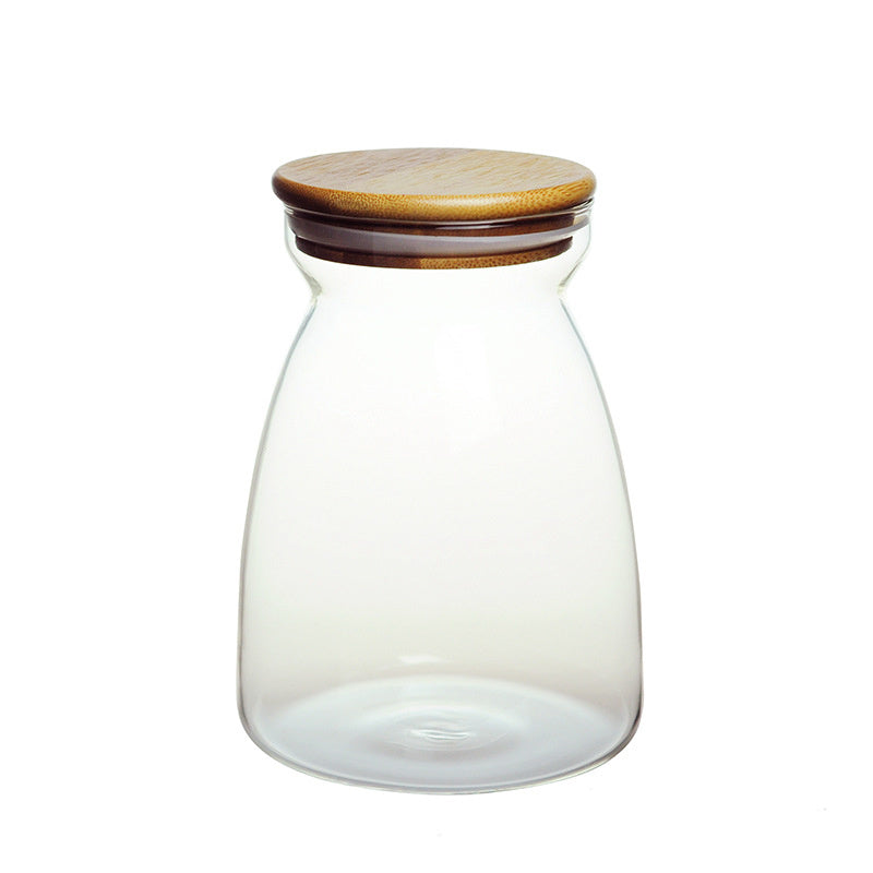 Lead Free Clear Cork Glass Sealed Jar