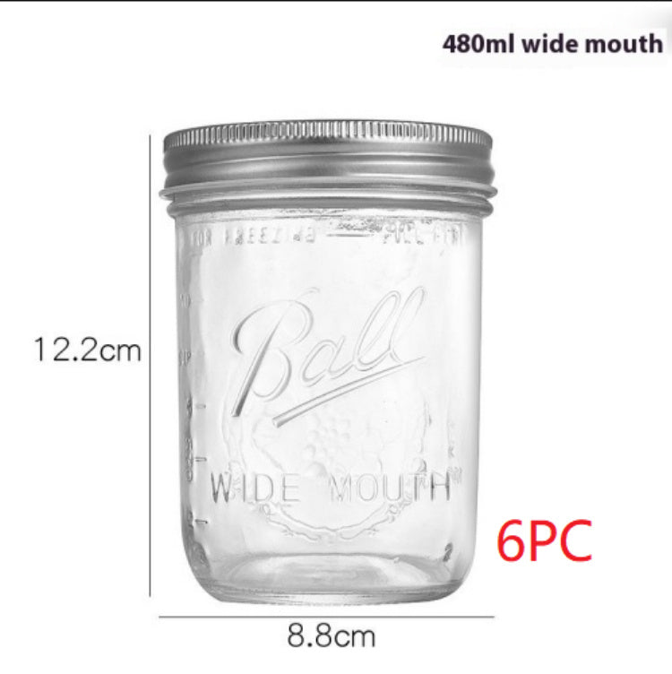 Coctail Glass Mason Cup 16oz Mason Glass Jar With Cover
