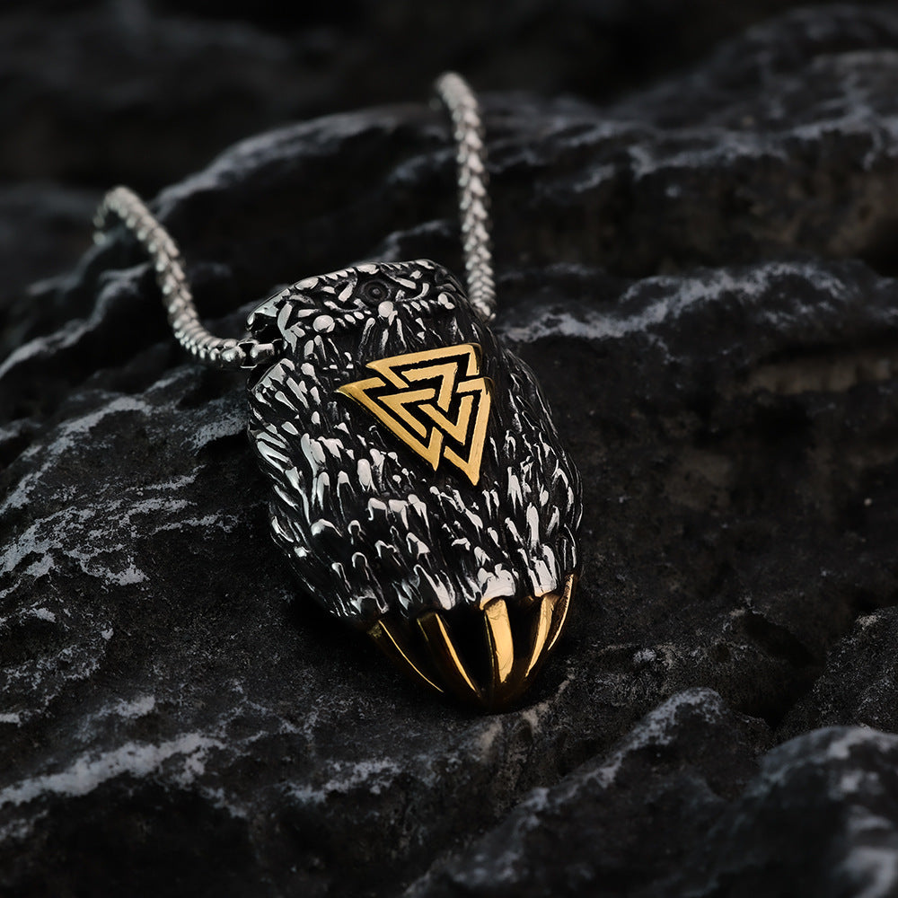 Vintage Men's Stainless Steel Ornament Titanium Steel Pendant Necklace