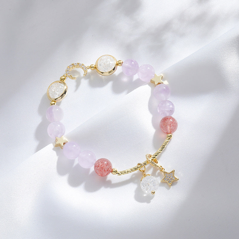Bracelets en améthyste lavande pour femme