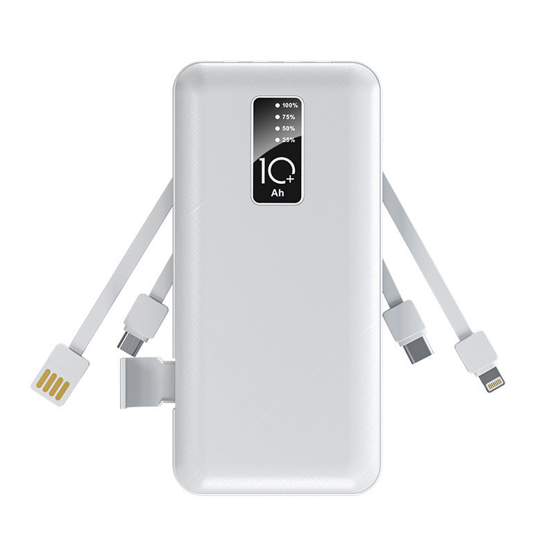 Mini Creative Large Capacity 20000 Power Bank With Cable