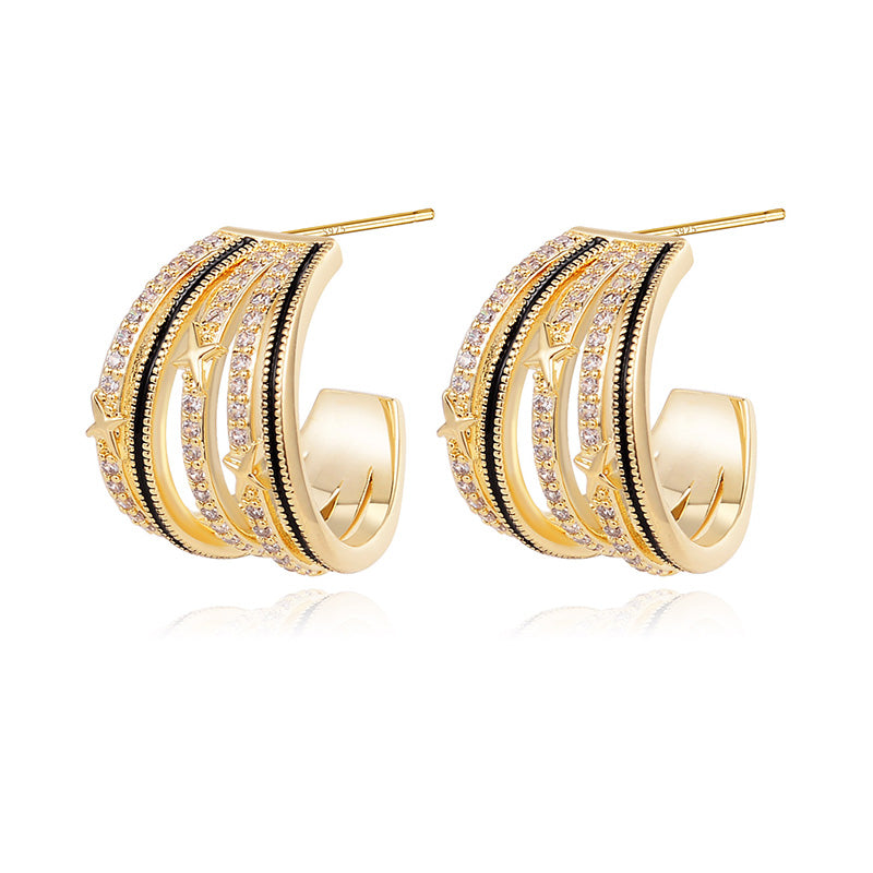 Fashion Metal Irregular Pop Earrings