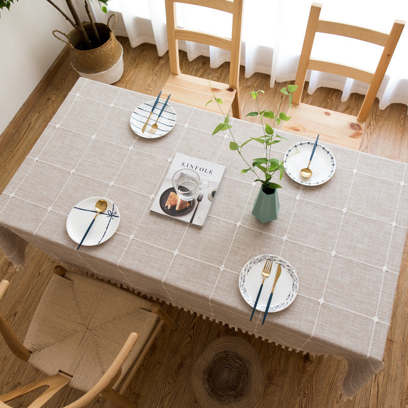 Rectangular Tassel Coffee Table Dining  Hotel Tablecloth