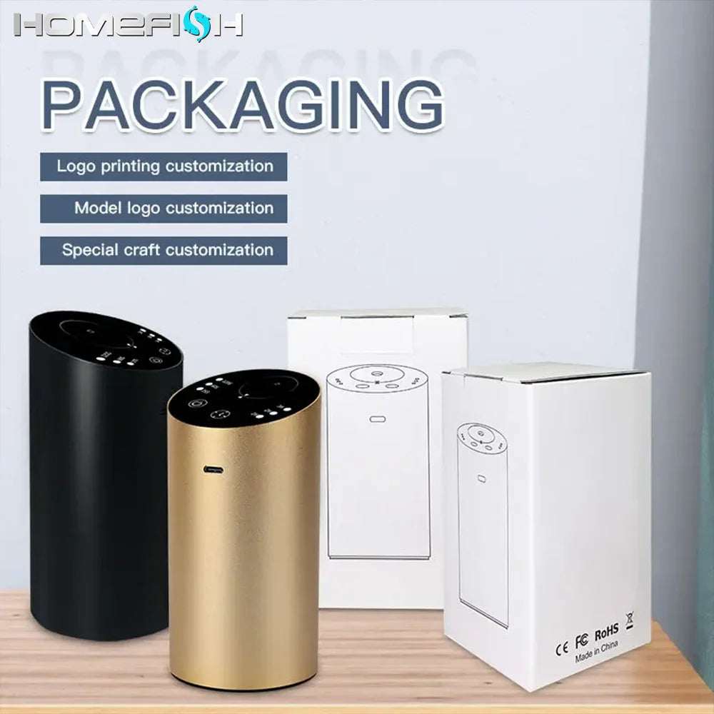 Wireless Car Aroma Diffuser With 20ml Empty Essential Oil Bottle Rechargeable Fragrance Diffuser For Bedroom