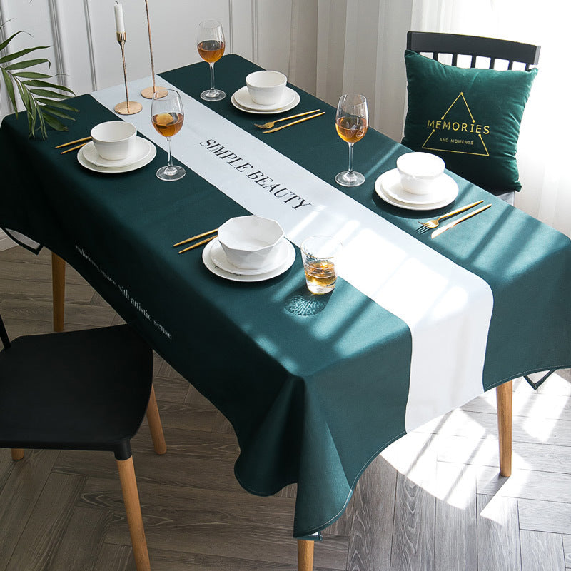 Nappe de table basse en coton et lin, style nordique moderne minimaliste