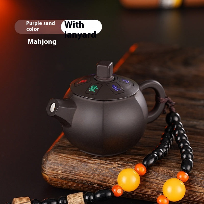 Creative Purple Clay Pot Lighter Rotating Decompression