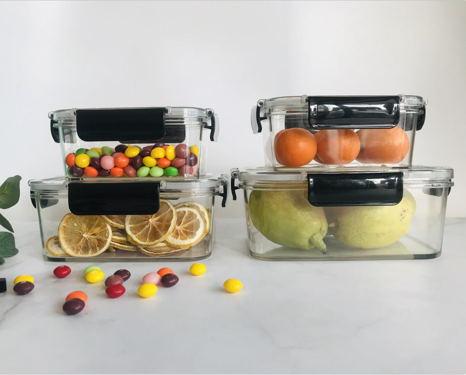Refrigerator Fresh-keeping Box With Lid Transparent Storage Box For Fruits And Vegetables Sealed